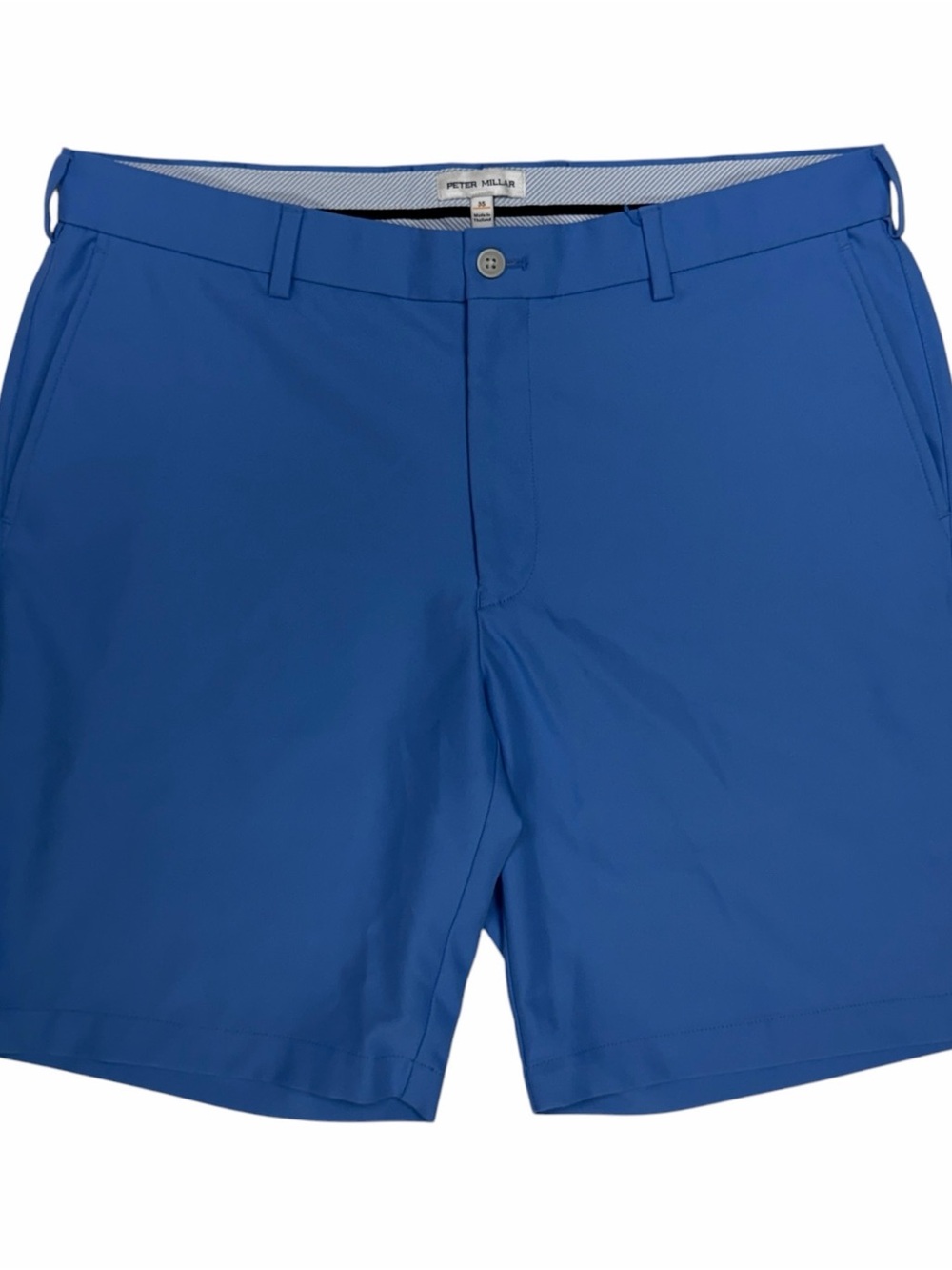 Peter Millar Shorts Men 35 Blue Golf Crown Salem Performance Flat Front Stretch